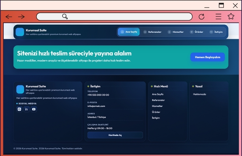 Kurumsal Tema SuiteBlue
