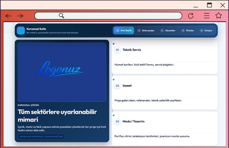 Kurumsal Tema SuiteBlue